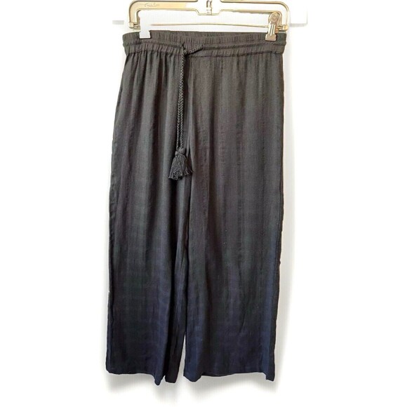Volcom Pants Women's Small True to This Beach Wide Leg Palazzo Black Cotton - Picture 1 of 8